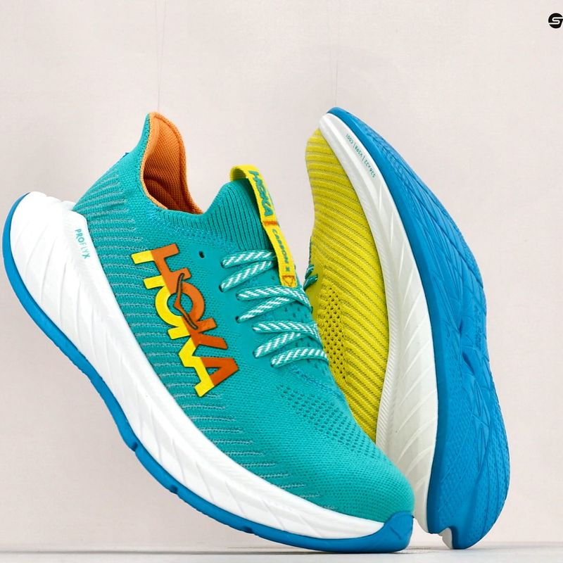 Pantofi de alergare pentru femei HOKA Carbon X 3 albastru-galben 1123193-CEPR 14