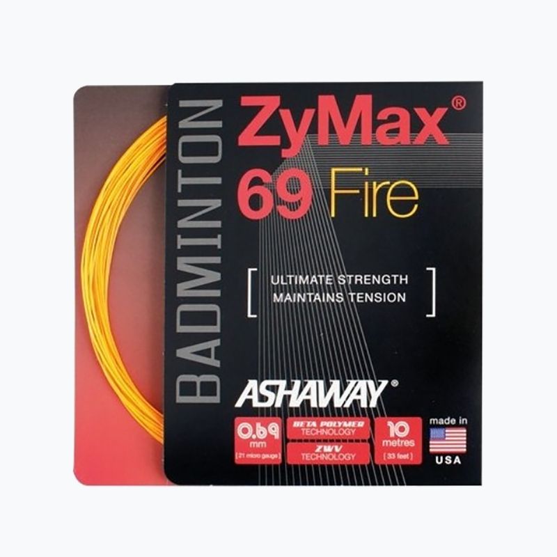 Cordon de badminton ASHAWAY ZyMax 69 Fire - set orange