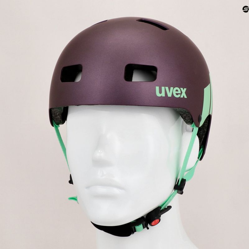 Cască de bicicletă pentru copii UVEX Kid 3 CC violet/verde 41/4/972/18/15 13