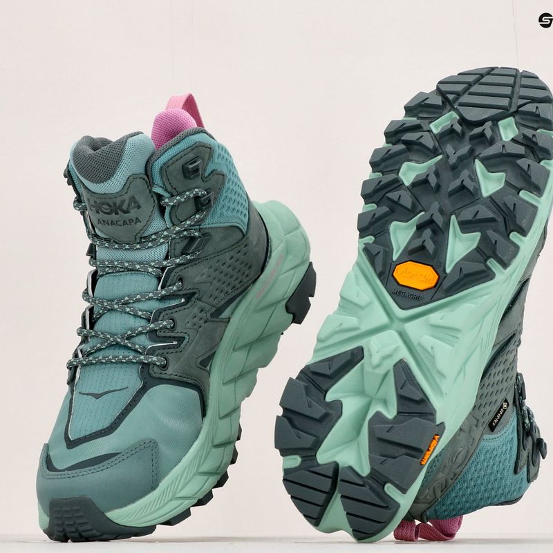 Cizme de trekking pentru femei HOKA Anacapa Mid GTX verde 1119372-TMGR 14