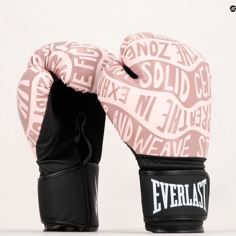 Mănuși de box pentru femei Everlast Spark Spark roz/auriu EV2150 PNK/GLD 9