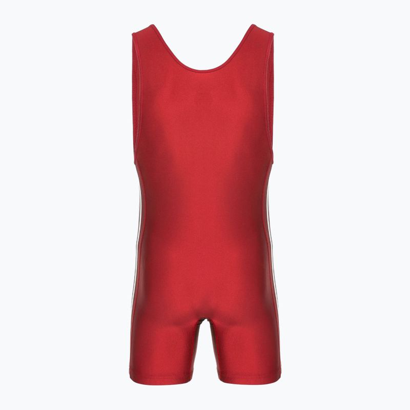 Combinezon pentru bărbați adidas 3 Stripe Singlet red/white 2