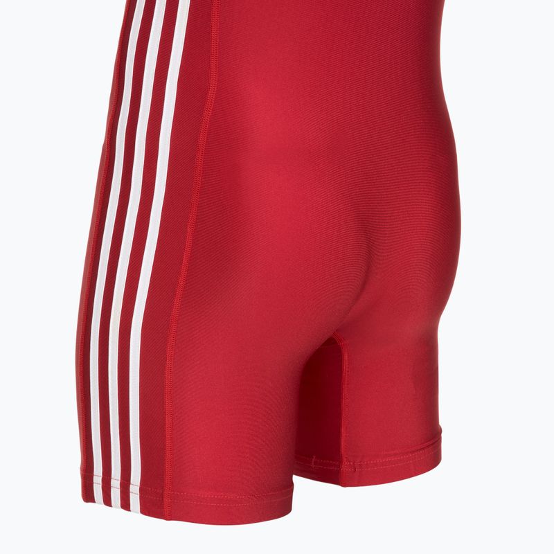 Combinezon pentru bărbați adidas 3 Stripe Singlet red/white 4