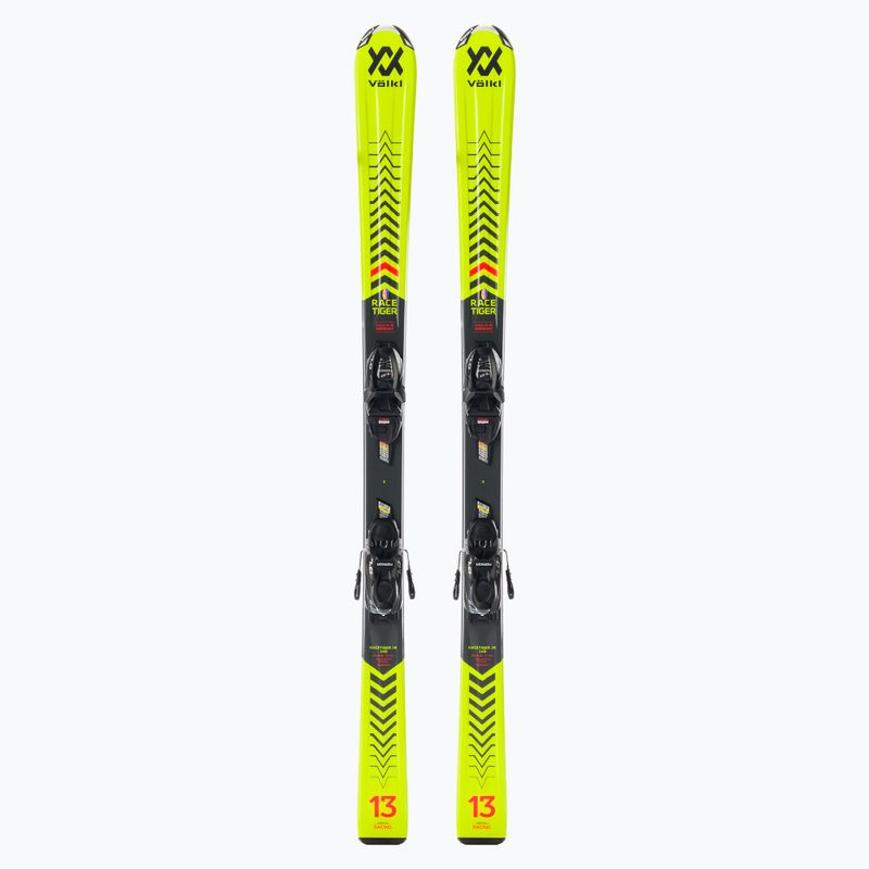 Schiuri de coborâre pentru copii Volkl RACETIGER Junior+7.0 VMotion Jr. R, galben, 120465/6262T1.VA