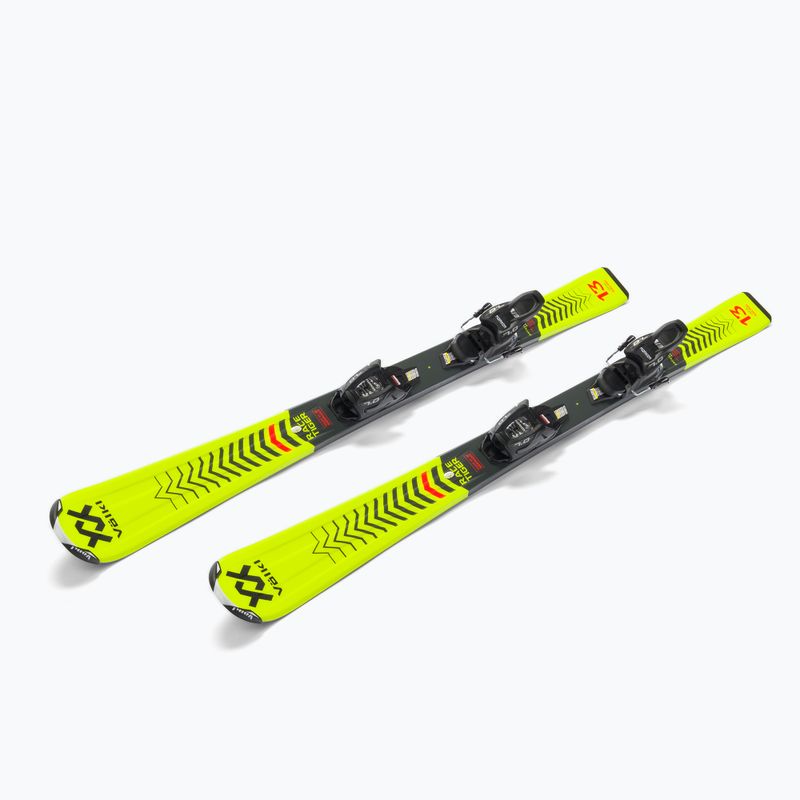Schiuri de coborâre pentru copii Volkl RACETIGER Junior+7.0 VMotion Jr. R, galben, 120465/6262T1.VA 4