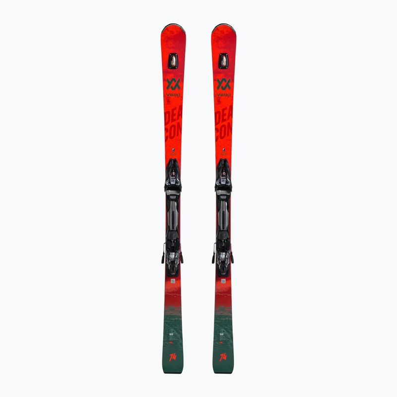 Schiuri de coborâre Völkl Deacon 74+RMotion2 12 GW roșii-gri 121151/6877T1.VB