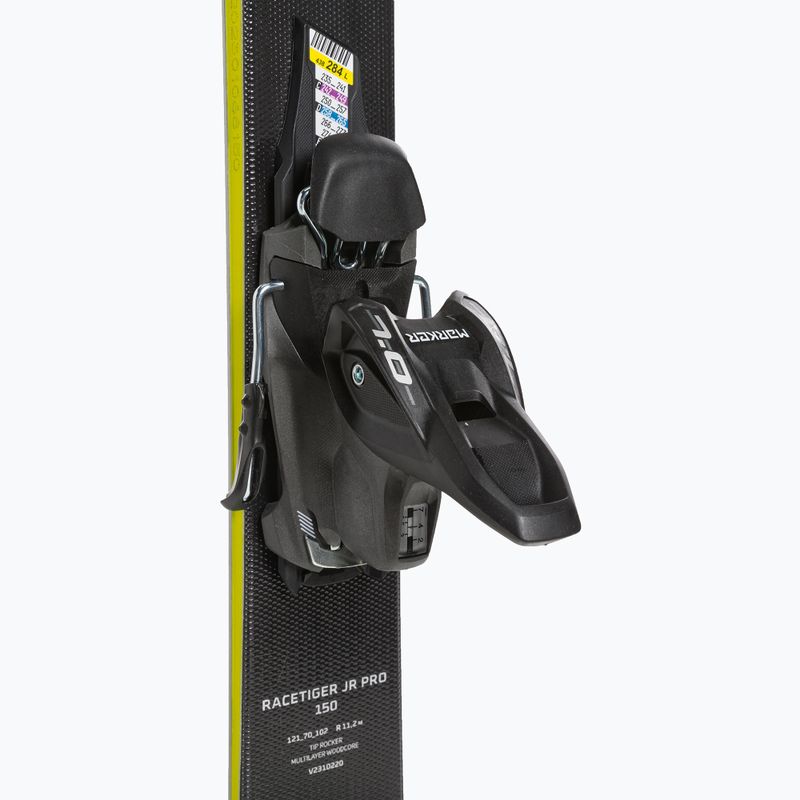 Schiuri de coborâre pentru copii Völkl Racetiger Junior Pro + 7.0 VMotion Jr flo galben/negru 5