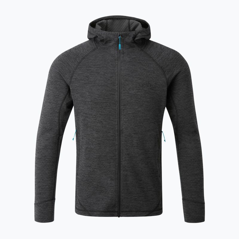 Hanorac cu glugă din fleece Rab Nexus pentru bărbați, negru QFE-67-BL-L 2