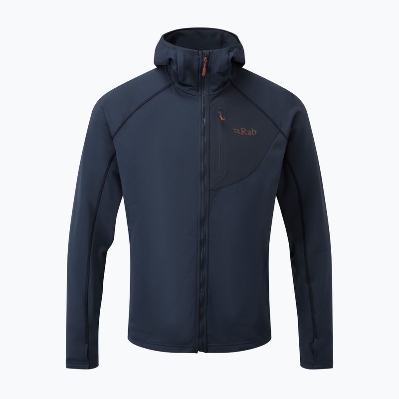 Rab Superflux Hoody pentru bărbați Rab Superflux Hoody fleece sweatshirt albastru QFE-89-DI