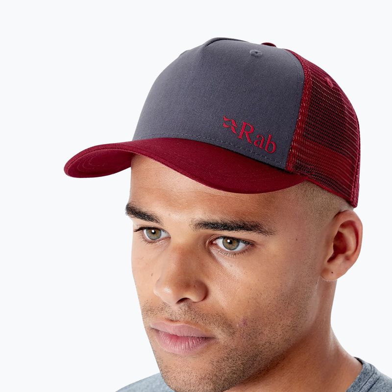 Rab Trucker Logo șapcă de baseball roșu-gri QAB-06 6