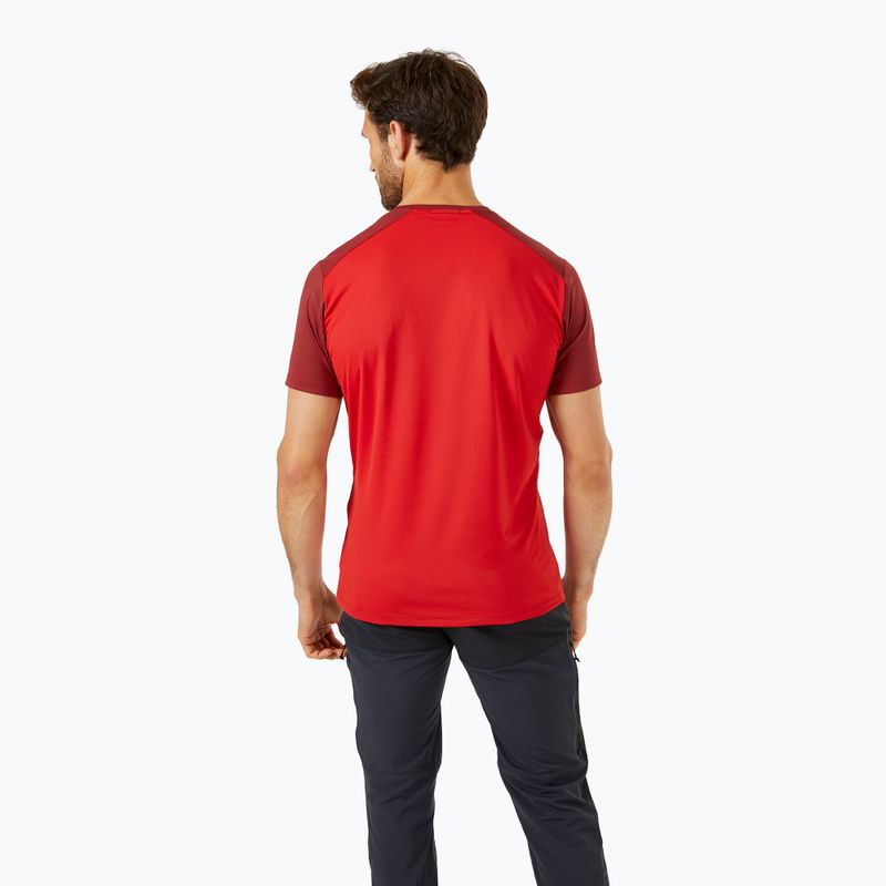 Tricou pentru bărbați Rab Force ascent red/oxblood red 3