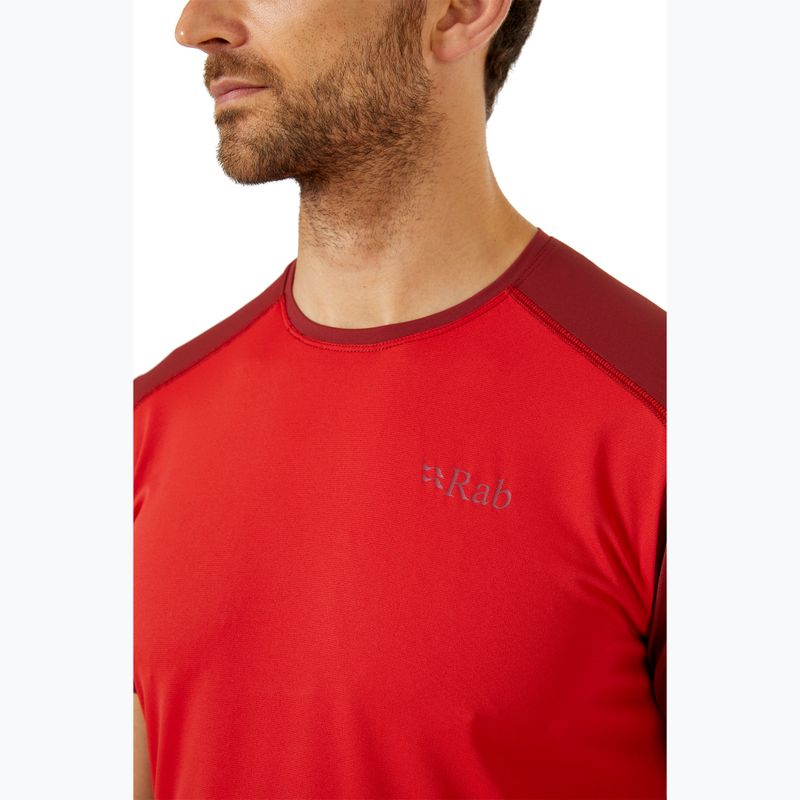 Tricou pentru bărbați Rab Force ascent red/oxblood red 4