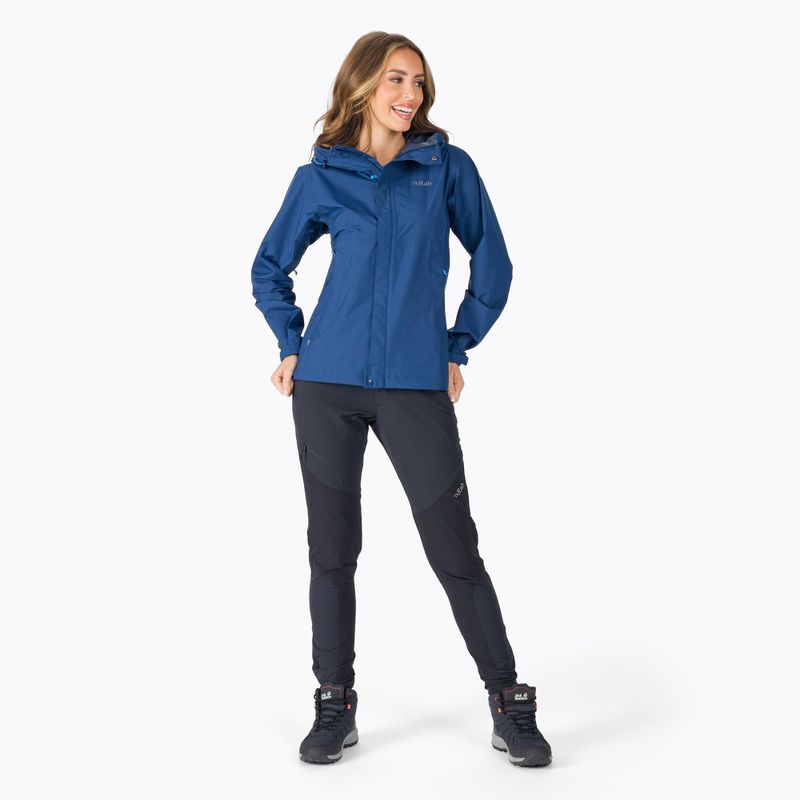 Jachetă de ploaie pentru femei Rab Downpour Eco albastru QWG-83-NB-08 2