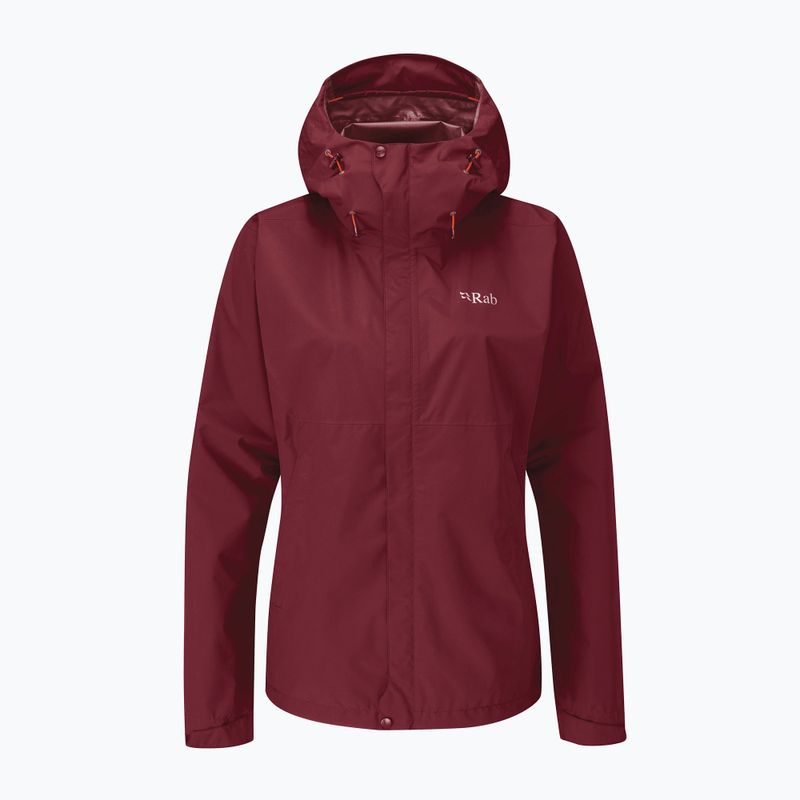 Jachetă cu membrană Rab Downpour Eco burgundy pentru femei QWG-83-HD-08 3