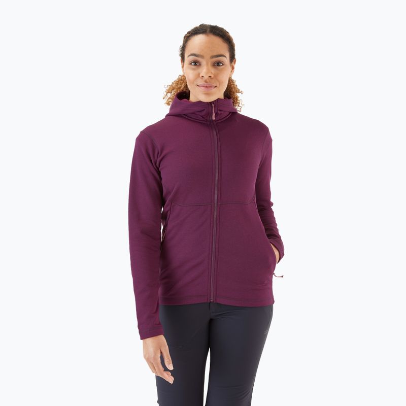 Hanorac cu glugă fleece pentru femei Rab Geon Hoody mov QFE-94-EGG