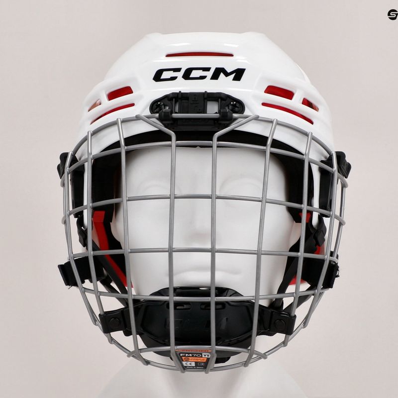 Cască de hochei pentru juniori CCM Tacks 70 Combo albă 4109872 14