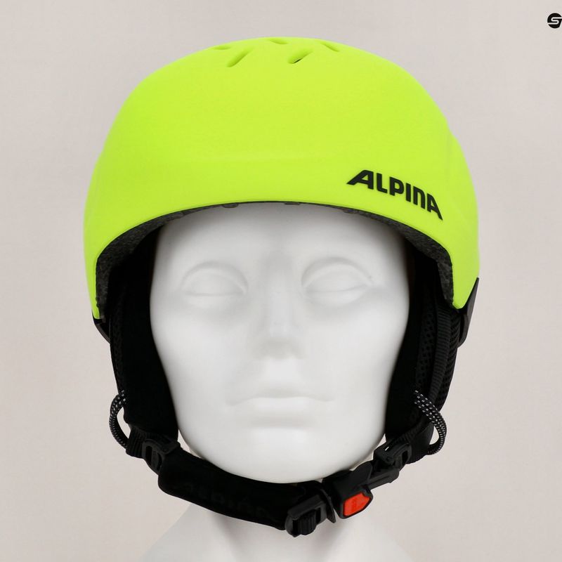 Căști de schi pentru copii Alpina Pizi neon/yellow matt 10