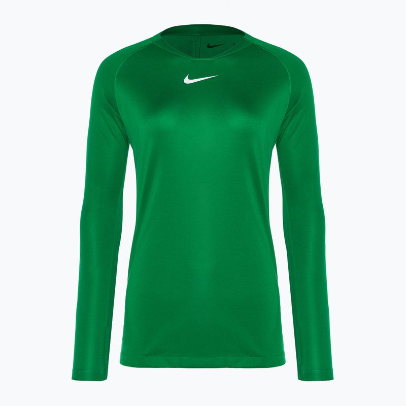 Longsleeve termoactiv pentru femei Nike Dri-FIT Park First Layer LS pine green/white