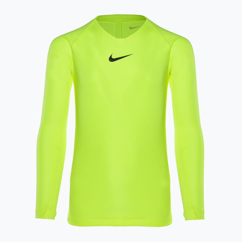 Longsleeve termoactiv pentru copii Nike Dri-FIT Park First Layer volt/black