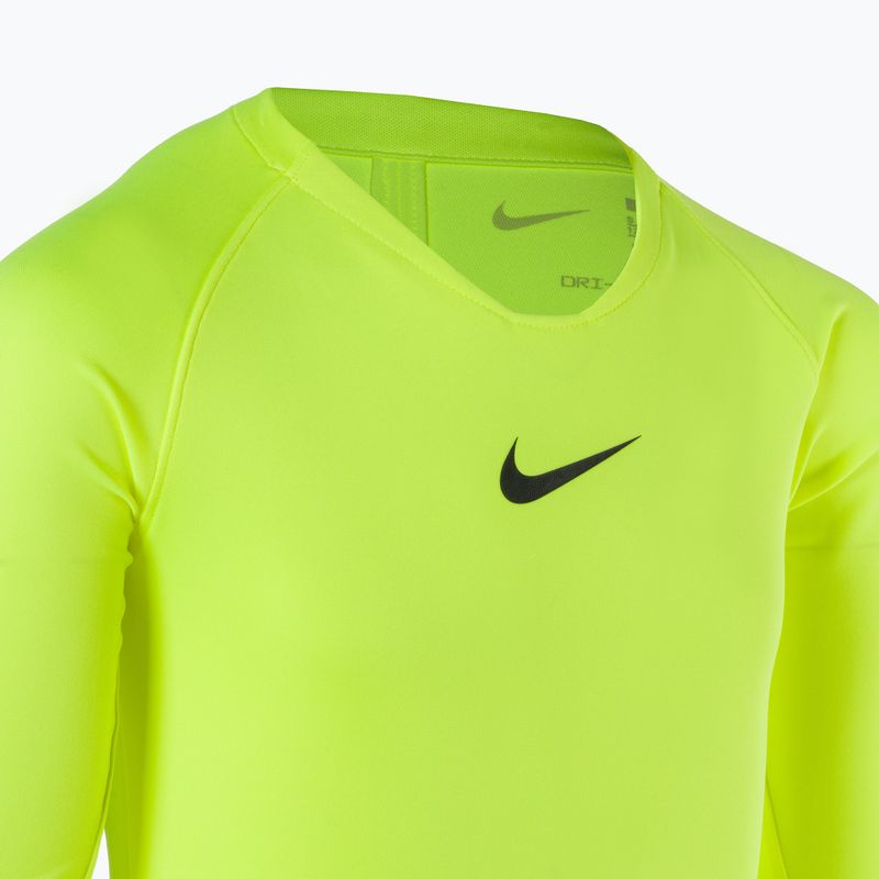 Longsleeve termoactiv pentru copii Nike Dri-FIT Park First Layer volt/black 3