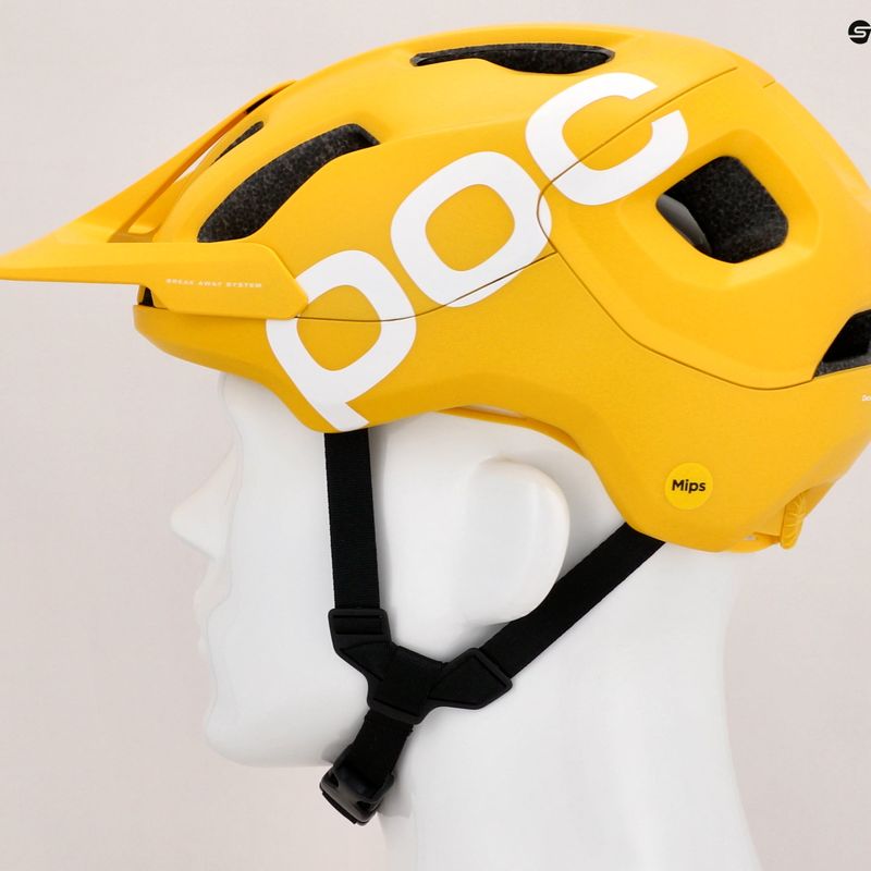 Cască de bicicletă POC Axion Race MIPS aventurine yellow matt 7