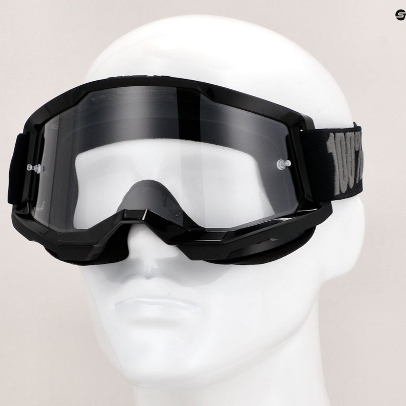 Ochelari de ciclism pentru bărbați 100% Strata 2 negru/clear 50027-00001 7