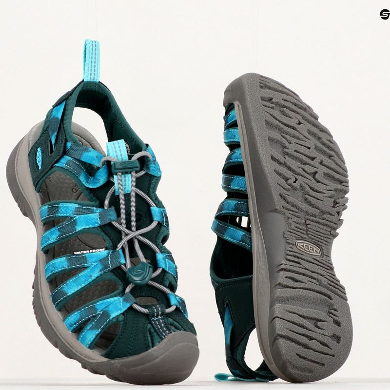 Sandale de trekking pentru femei Keen Whisper Sea Moss albastre 1027362 18