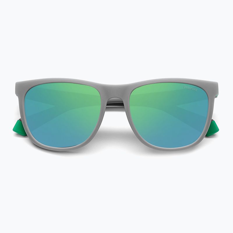 Ochelari de soare polarizați pentru copii Polaroid PLD 8049/S gri-verde/gri-verde oglindă 4