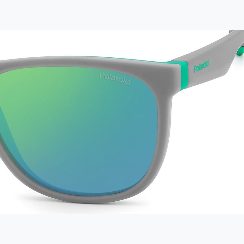 Ochelari de soare polarizați pentru copii Polaroid PLD 8049/S gri-verde/gri-verde oglindă 5