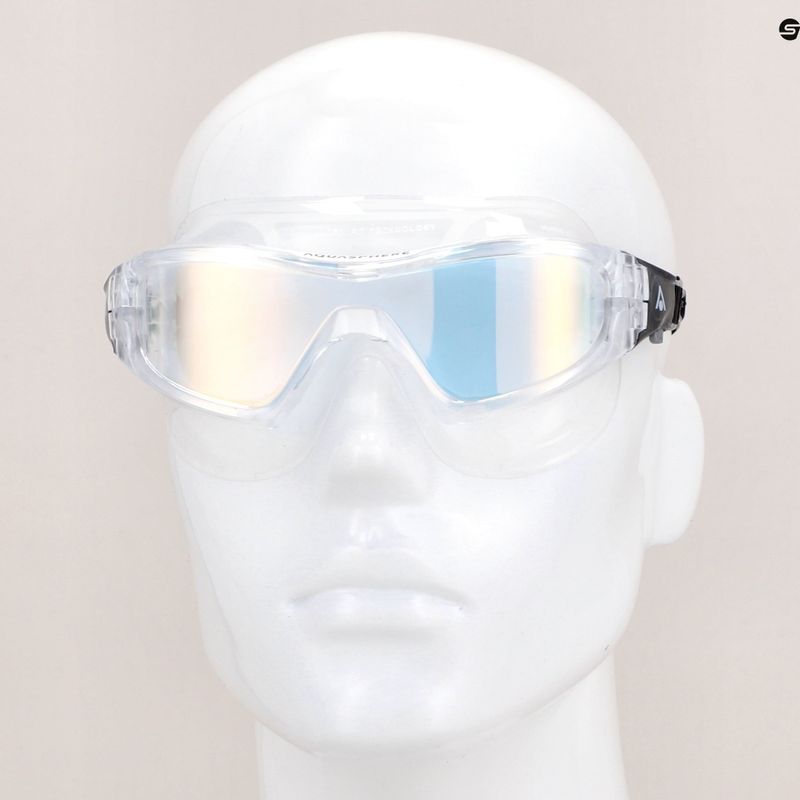 Mască de înot Aquasphere Vista Pro transparentă/neagră/oglindă irizată MS5040001LMI 11