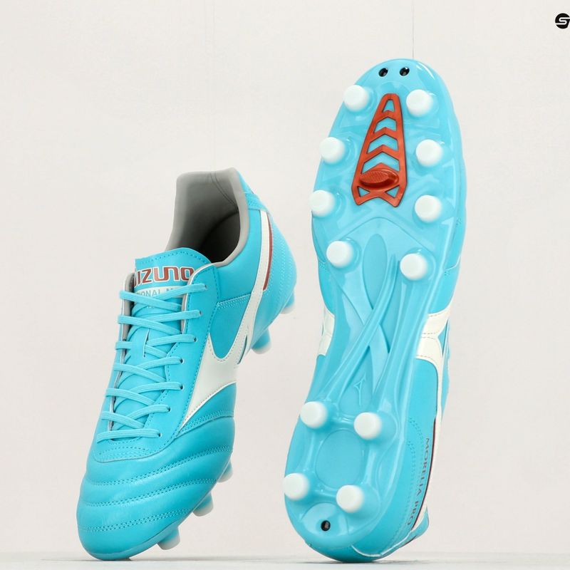 Mizuno Morelia II Pro ghete de fotbal albastru și alb P1GA231325 16