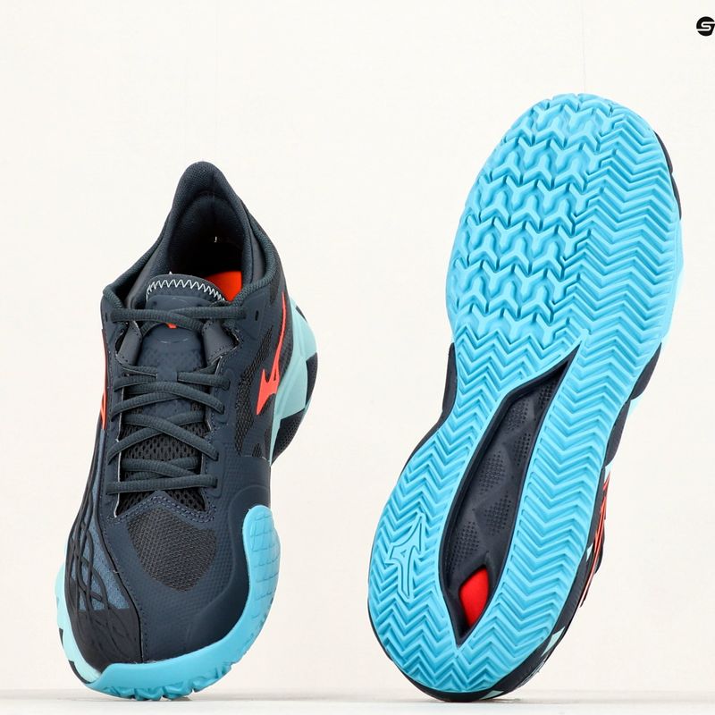 Pantofi de tenis pentru bărbați Mizuno Wave Enforce Tour CC albastru marin 61GC230412 14