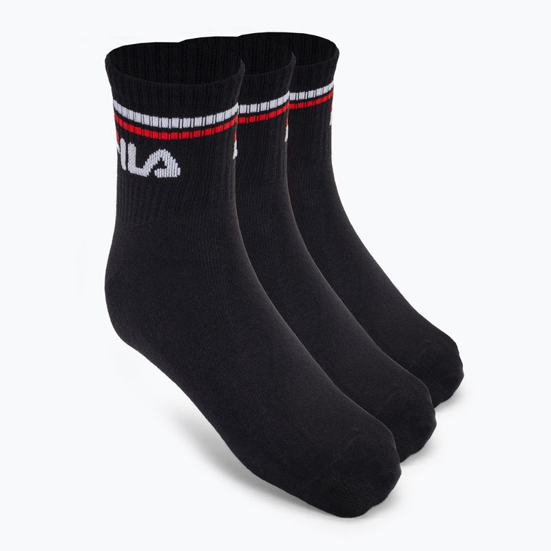 Șosete Fila Unisex Quarter 3 Pack black