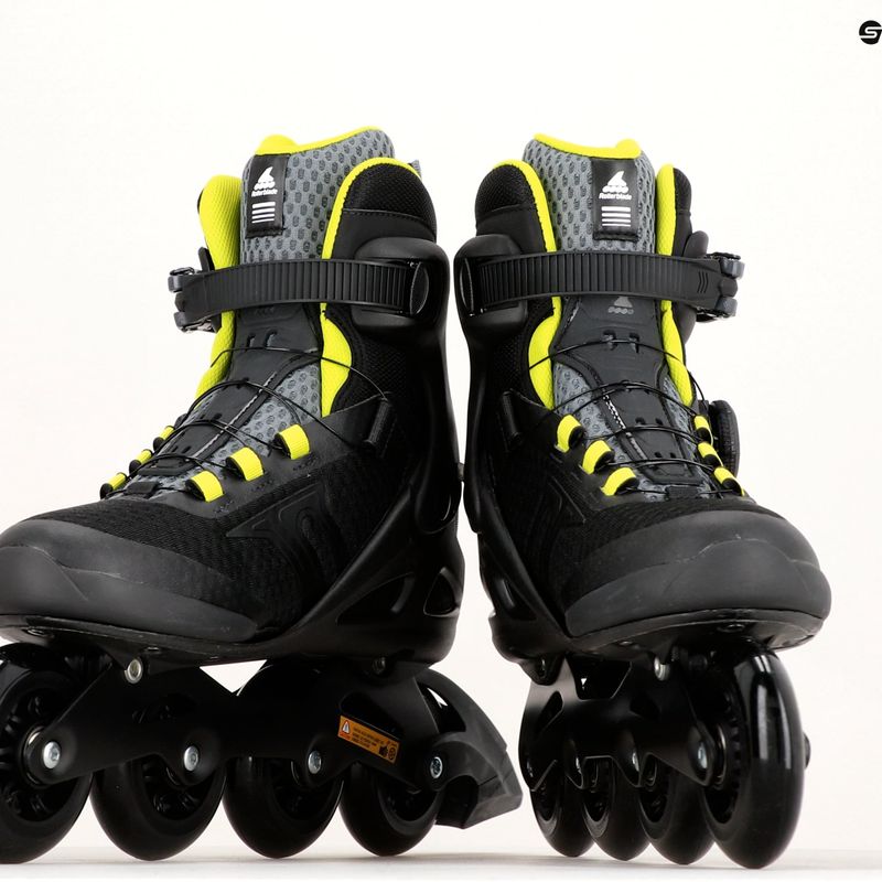 Patine cu role pentru bărbați Rollerblade Macroblade 84 BOA negru/verde 07370600 17