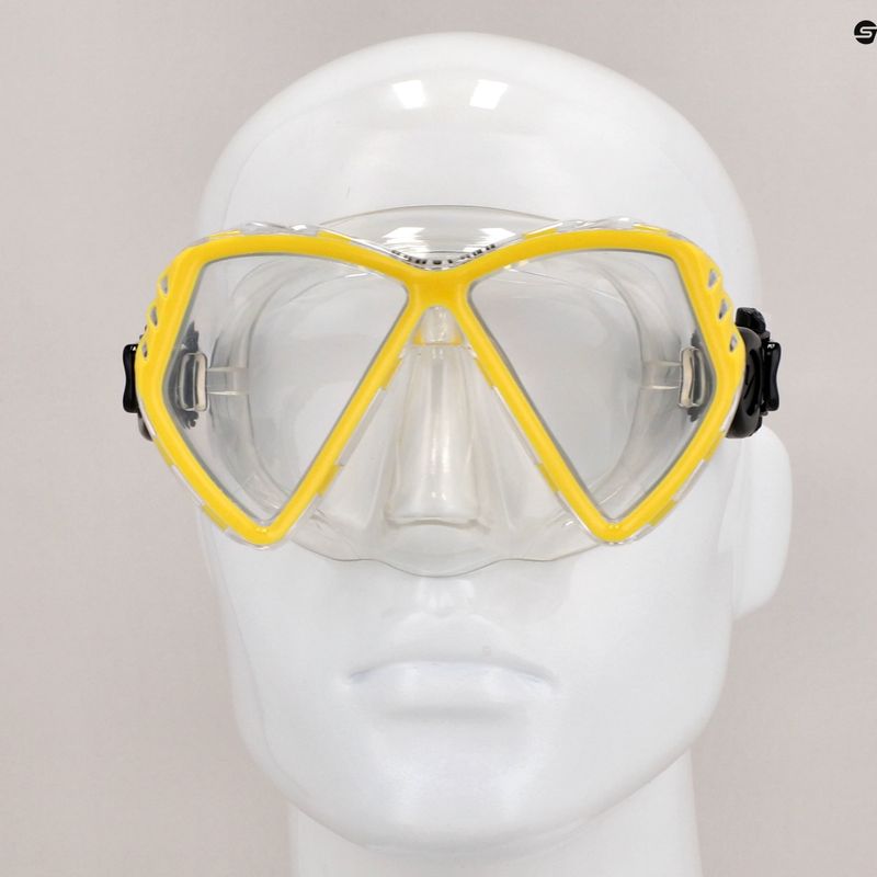 Mască de scufundări pentru copii Aqualung Cub transparent/galben MS5530007 8