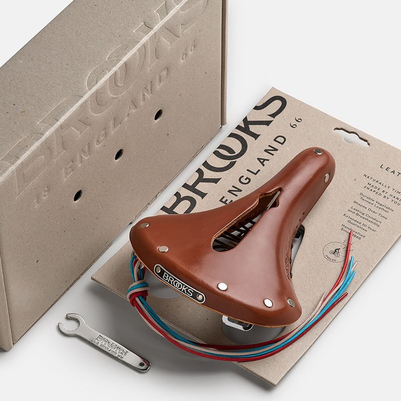 Șa de bicicletă Brooks England B17 Carved Short honey 8