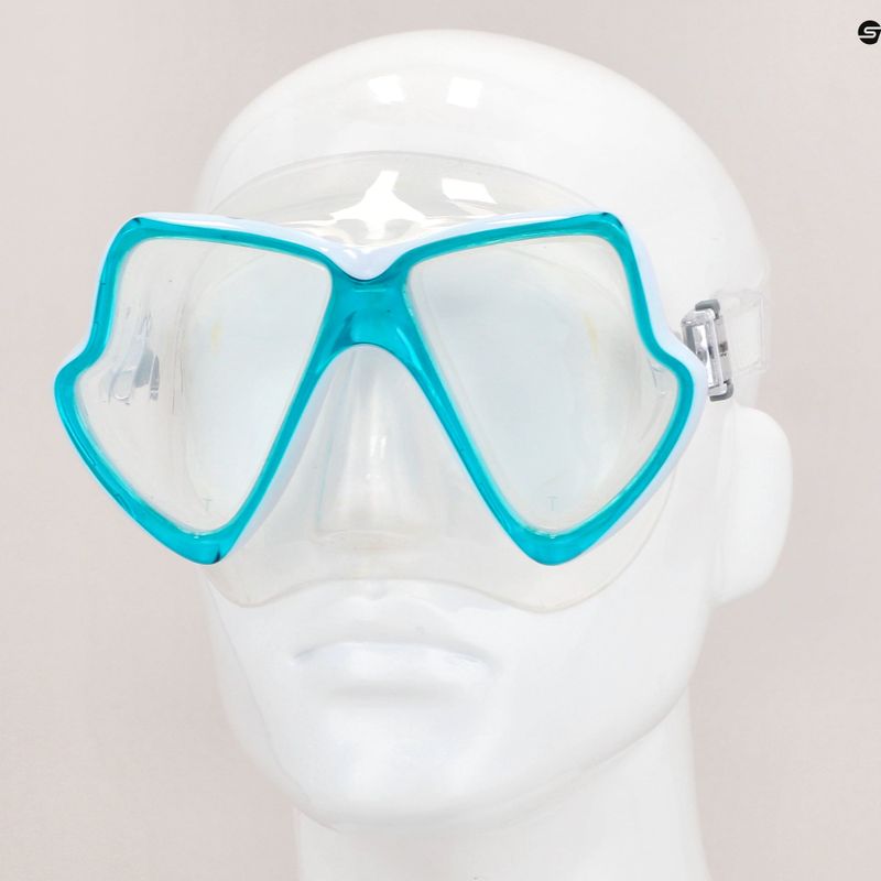 Mască de snorkeling Mares Wahoo albastru clar 411238 10