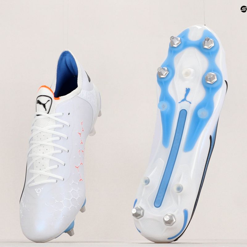 PUMA King Ultimate MXSG ghete de fotbal pentru bărbați puma alb/puma negru/blue glimmer/ultra orange 18