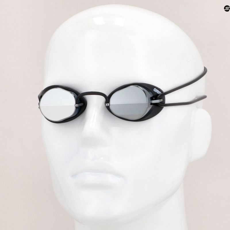 Ochelari de înot Arena Swedix Mirror negru/gri 92399 10