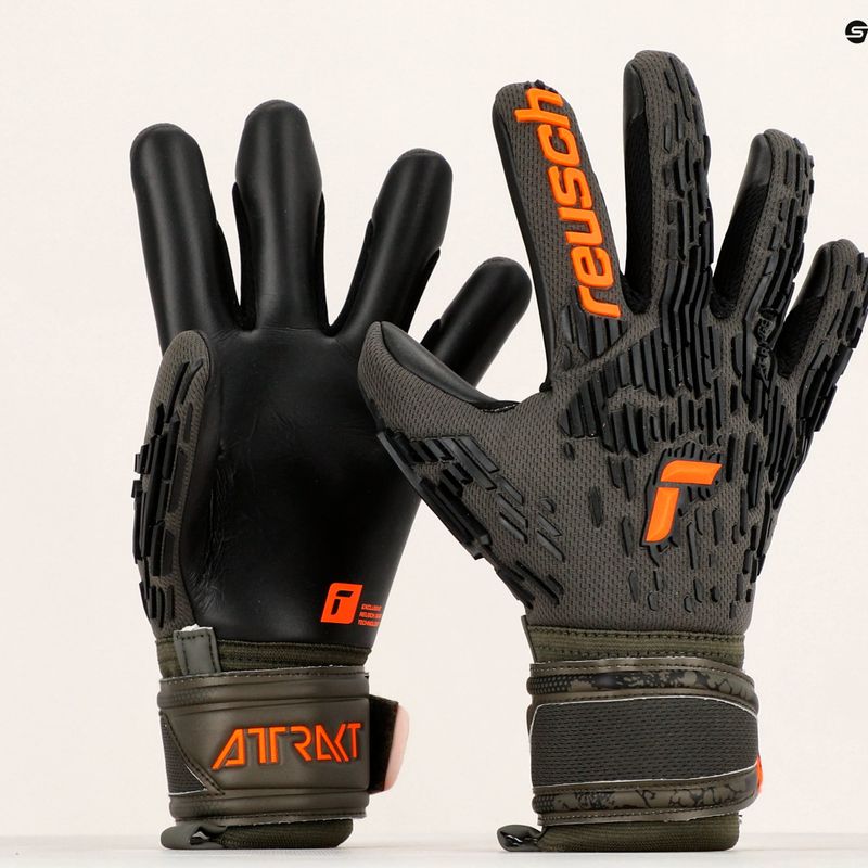Mănuși de portar Reusch Attrakt Freegel Silver verzi-portocalii 10