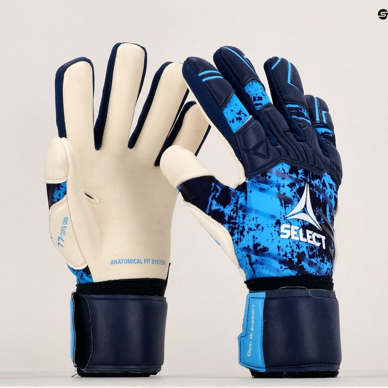 Mănuși de portar SELECT 77 Super GRIP V22 albastru și alb 500062
