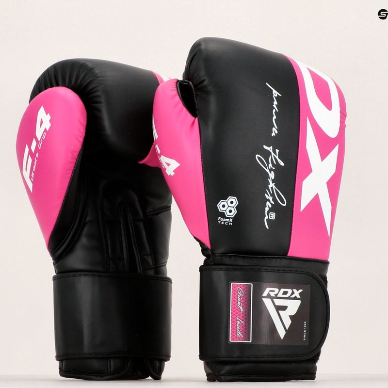 Mănuși de box RDX REX F4 roz/negru BGR-F4P-8OZ 9