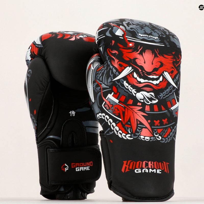 Mănuși de box pentru bărbați GroundGame “Samurai”, negru, 21BOXGLOSAM10 7