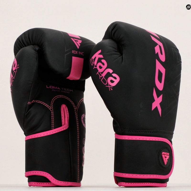 Mănuși de box RDX F6 negru-roze BGR-F6MP 9