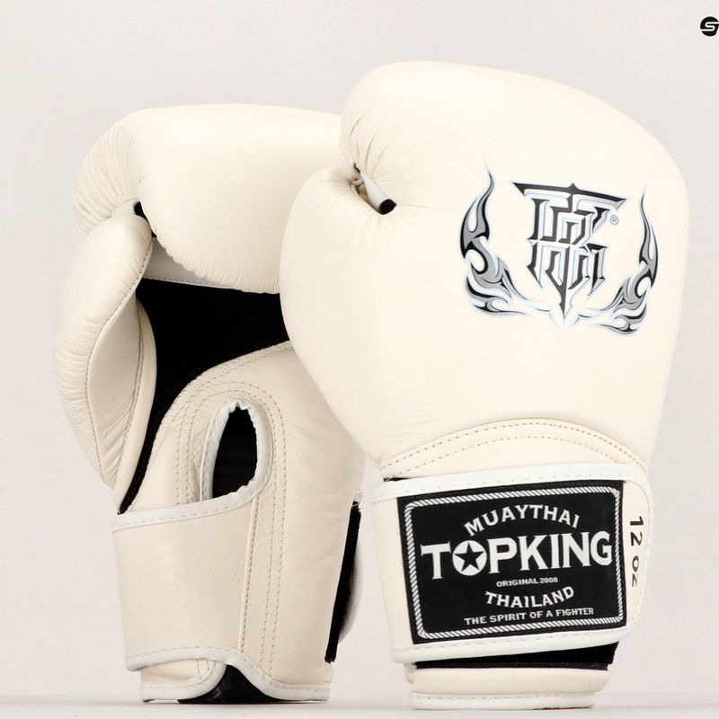 Top King Muay Thai Muay Thai mănuși de box Super Air alb 6