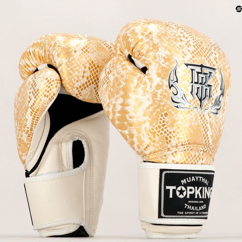 Top King Muay Thai Muay Thai Super Star Air mănuși de box alb TKBGSS 6