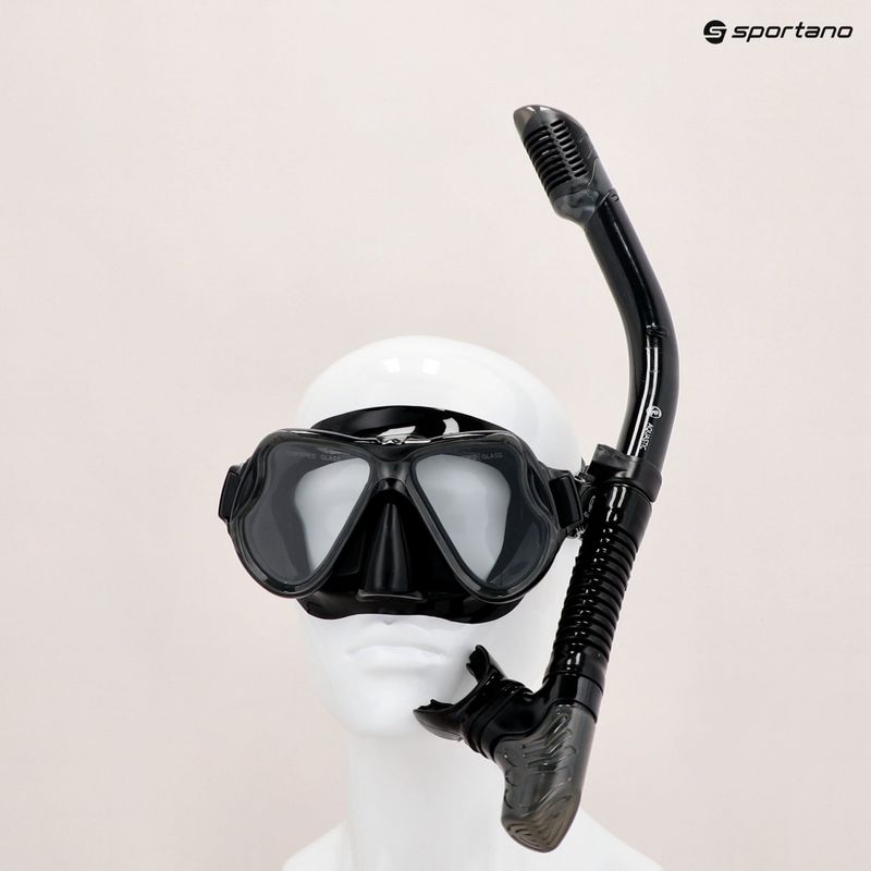Set de snorkeling AQUASTIC Mască + Tub negru MSA-01C 18