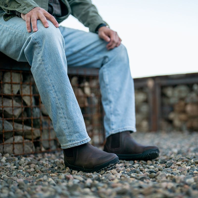 Încălțăminte barefoot Xero Shoes Ridgeway Chelsea dark brown 10