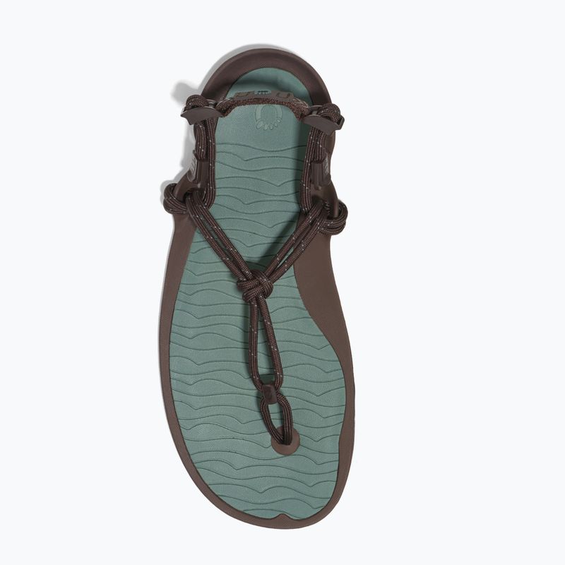 Sandale barefoot pentru bărbați Xero Shoes Aqua Cloud java/brown/dark/forest 5