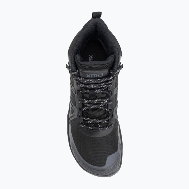 Pantofi barefoot bărbați Xero Shoes Scrambler Trail Mid WP negru/asfalt 5
